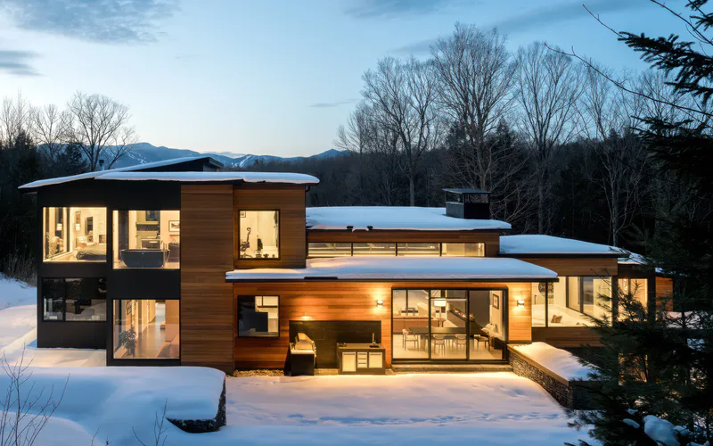 Contemporary kitchen architecture in Stowe Vermont