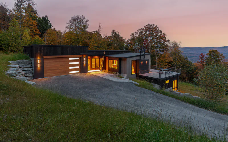 Modern residential architecture in Warren Vermont