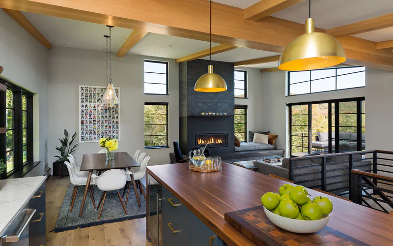 Mid century modern home design in Waitsfield Vermont