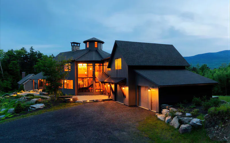 Shaker style architecture in Stowe Vermont